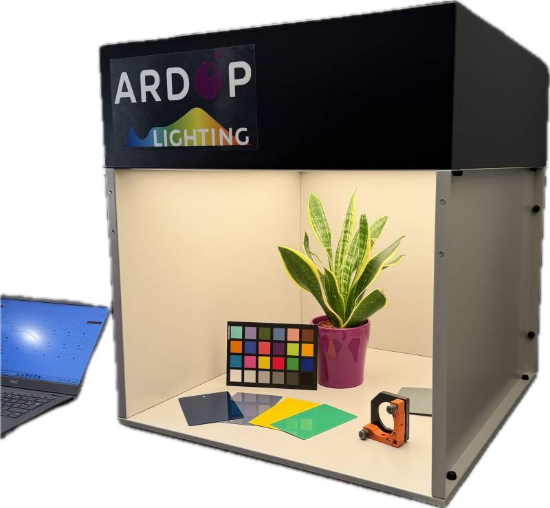 cabine à lumière LED mutispectrale pour le textile