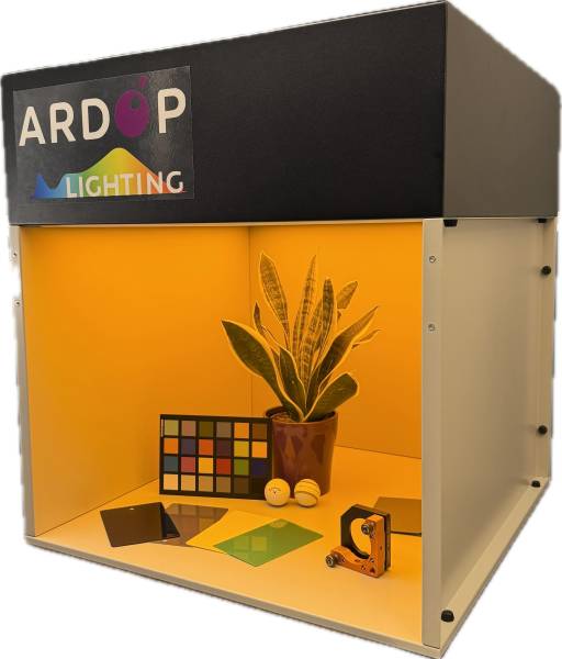 cabine de lumière LED multispectrale optimisée pour D50 et D65